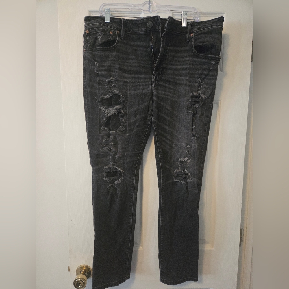 American Eagle Skinny Distressed Jeans Mens Sz 40x30 EUC